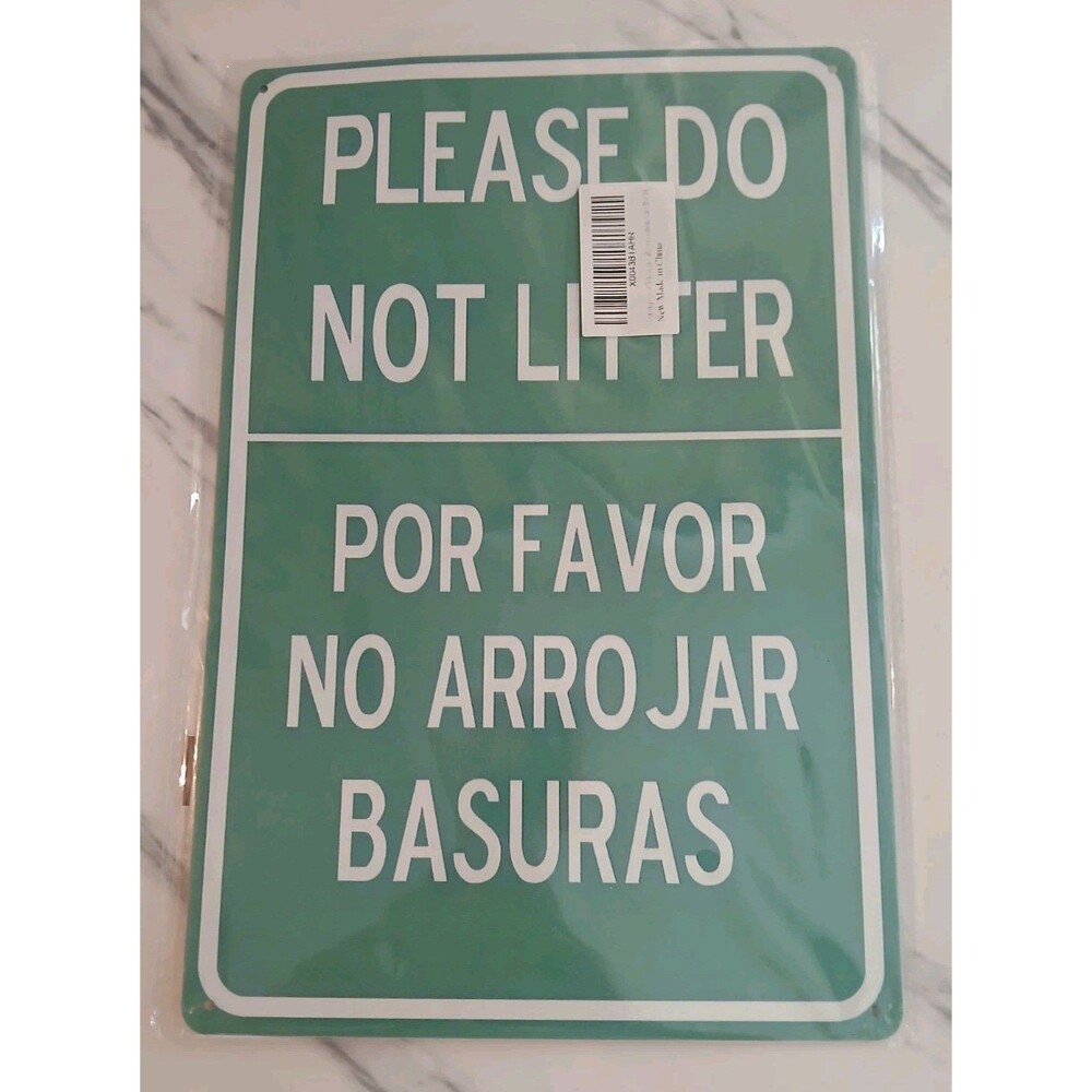 Please Do Not Litter Metal Wall Sign